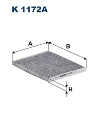 FILTRU AER HABITACLU FILTRON K 1172A - Compatibil cu ABARTH, ALFA ROMEO, CITROEN, FIAT, OPEL, PEUGEOT, VAUXHALL