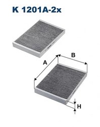 FILTRU AER HABITACLU FILTRON K 1201A-2X - Compatibil cu MERCEDES-BENZ