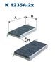 FILTRU AER HABITACLU FILTRON K 1235A-2X - Compatibil cu RENAULT