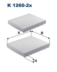 FILTRU AER HABITACLU FILTRON K 1260-2X - Compatibil cu ALPINA, BMW, ROLLS-ROYCE