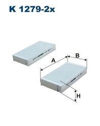 FILTRU AER HABITACLU FILTRON K 1279-2X - Compatibil cu HONDA