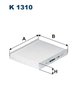 FILTRU AER HABITACLU FILTRON K 1310 - Compatibil cu DAIHATSU, LEXUS, MAZDA, SUBARU, SUZUKI, TOYOTA