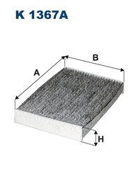 FILTRU AER HABITACLU FILTRON K 1367A - Compatibil cu MERCEDES-BENZ, NISSAN, RENAULT