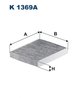 FILTRU AER HABITACLU FILTRON K 1369A - Compatibil cu SUZUKI