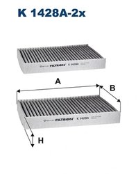 FILTRU AER HABITACLU FILTRON K 1428A-2X - Compatibil cu ALPINA, BMW, ROLLS-ROYCE
