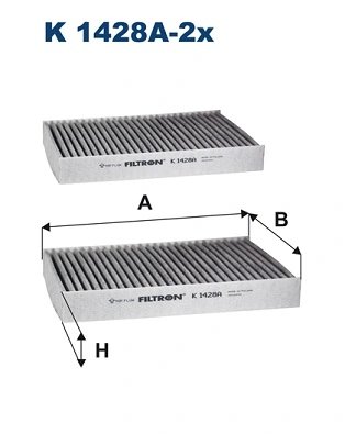 FILTRU AER HABITACLU FILTRON K 1428A-2X - Compatibil cu ALPINA, BMW, ROLLS-ROYCE