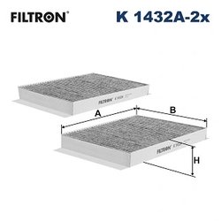 Filtru aer habitaclu Filtron K 1432A-2x