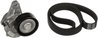 SET CUREA TRANSMISIE CU CANELURI GATES K016PK1025 - Compatibil cu AUDI, SEAT, SKODA, VW