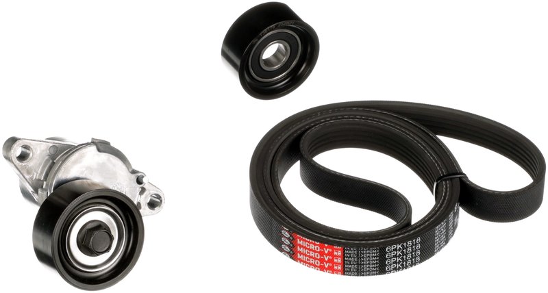 SET CUREA TRANSMISIE CU CANELURI GATES K016PK1818 - Compatibil cu DACIA, RENAULT