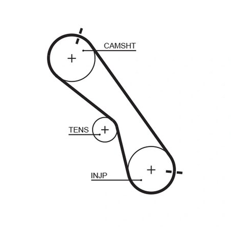 SET DISTRIBUTIE CUREA GATES K025560XS - Compatibil cu TOYOTA