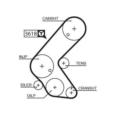 Set distributie curea Gates K045563XS