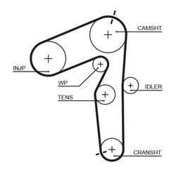 Set distributie curea Gates K055500XS
