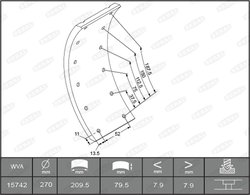 Set garnituri de frictiune frana tambur Beral KBL15030.0-156