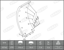 Set garnituri de frictiune frana tambur Beral KBL15030.1-156