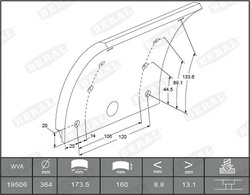 SET GARNITURI DE FRICTIUNE FRANA TAMBUR BERAL KBL19506.3-1561 - Compatibil cu MERCEDES-BENZ