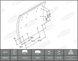 SET GARNITURI DE FRICTIUNE FRANA TAMBUR BERAL KBL19557.1-1561 - Piesa auto compatibila cu mai multe marci