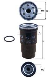 FILTRU COMBUSTIBIL KNECHT KC 100D - Compatibil cu MAZDA, SUBARU, TOYOTA