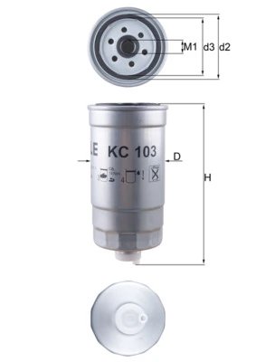 FILTRU COMBUSTIBIL KNECHT KC 103 - Compatibil cu ALFA ROMEO, FIAT, LANCIA