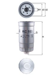 FILTRU COMBUSTIBIL MAHLE KC 103 - Compatibil cu ALFA ROMEO, FIAT, LANCIA
