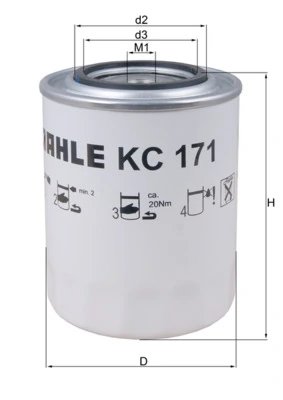 Filtru combustibil MAHLE KC 171