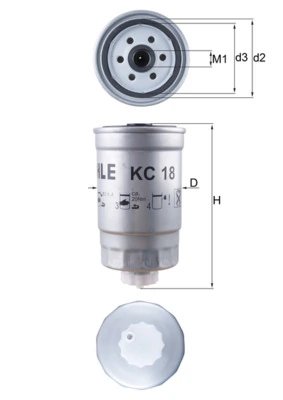 Filtru combustibil MAHLE KC 18