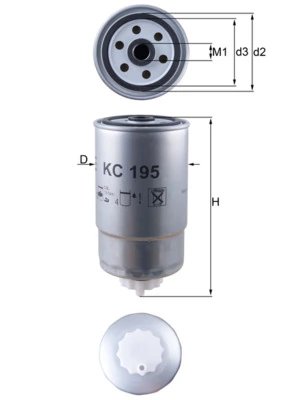 FILTRU COMBUSTIBIL KNECHT KC 195 - Compatibil cu ALFA ROMEO, CITROEN, FERRARI AGRI, FIAT, LANCIA, LDV, LTI, PEUGEOT, PIAGGIO