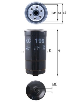 FILTRU COMBUSTIBIL KNECHT KC 199 - Compatibil cu HYUNDAI