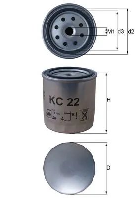 FILTRU COMBUSTIBIL KNECHT KC 22 - Compatibil cu DAEWOO, MERCEDES-BENZ, PUCH, SSANGYONG
