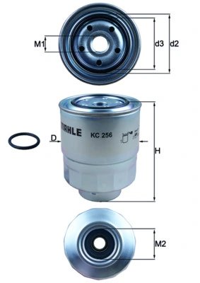FILTRU COMBUSTIBIL MAHLE KC 256D - Compatibil cu HONDA