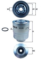 FILTRU COMBUSTIBIL KNECHT KC 256D - Compatibil cu HONDA