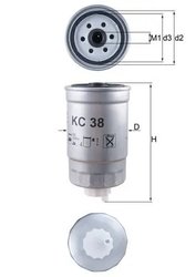 FILTRU COMBUSTIBIL KNECHT KC 38 - Compatibil cu CITROEN, FIAT, FORD, INTERNATIONAL HARV., IVECO, JEEP, LANCIA, LAND ROVER, PEUGE