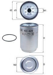 Filtru combustibil MAHLE KC 429D