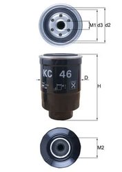 FILTRU COMBUSTIBIL KNECHT KC 46 - Compatibil cu ASIA MOTORS, CHEVROLET, DAIHATSU, HYUNDAI, ISUZU, KIA, MAZDA, MITSUBISHI, OPEL, 