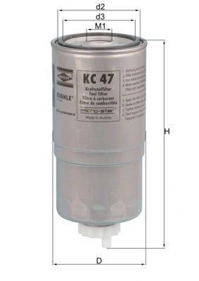 FILTRU COMBUSTIBIL KNECHT KC 47 - Compatibil cu BMW