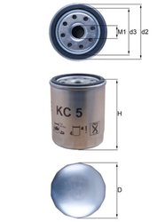 FILTRU COMBUSTIBIL KNECHT KC 5 - Compatibil cu DAIHATSU, ISUZU, JEEP, NISSAN, TOYOTA