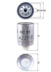 Filtru combustibil MAHLE KC 51