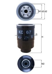 FILTRU COMBUSTIBIL MAHLE KC 67 - Compatibil cu BMC, CARBODIES, FORD, LDV, LTI, NISSAN