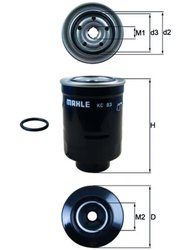 Filtru combustibil MAHLE KC 83D
