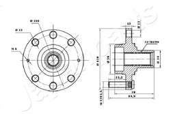 BUTUC ROATA JAPANPARTS KK-10018 - Compatibil cu CHEVROLET