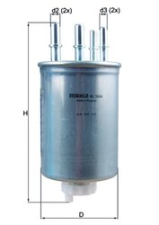 FILTRU COMBUSTIBIL KNECHT KL 1044 - Compatibil cu LAND ROVER