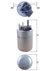 FILTRU COMBUSTIBIL KNECHT KL 1048 - Compatibil cu NISSAN