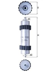 FILTRU COMBUSTIBIL KNECHT KL 1102 - Compatibil cu AUDI