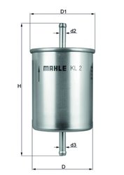FILTRU COMBUSTIBIL KNECHT KL 2 - Compatibil cu ALFA ROMEO, AUDI, CHERY, CHEVROLET, CITROEN, FORD, JAGUAR, PEUGEOT, RENAULT, SEAT