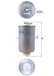 FILTRU COMBUSTIBIL KNECHT KL 43 - Compatibil cu FORD, HONDA, LAND ROVER, MG, ROVER