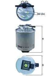 FILTRU COMBUSTIBIL MAHLE KL 440/39 - Compatibil cu NISSAN, RENAULT