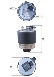 FILTRU COMBUSTIBIL KNECHT KL 440/44 - Compatibil cu NISSAN