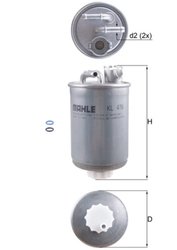 Filtru combustibil MAHLE KL 476D