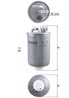 Filtru combustibil MAHLE KL 476D