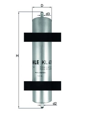FILTRU COMBUSTIBIL MAHLE KL 478 - Compatibil cu BMW