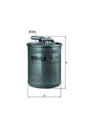 FILTRU COMBUSTIBIL MAHLE KL 494 - Compatibil cu AUDI, SEAT, SKODA, VW
